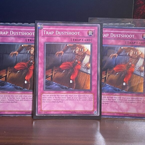 Lot of 3 Konami Yugioh Trap Dustshoot Trading Cards - Picture 6 of 9